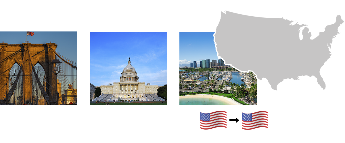 Cobertura de envíos dentro de Estados Unidos